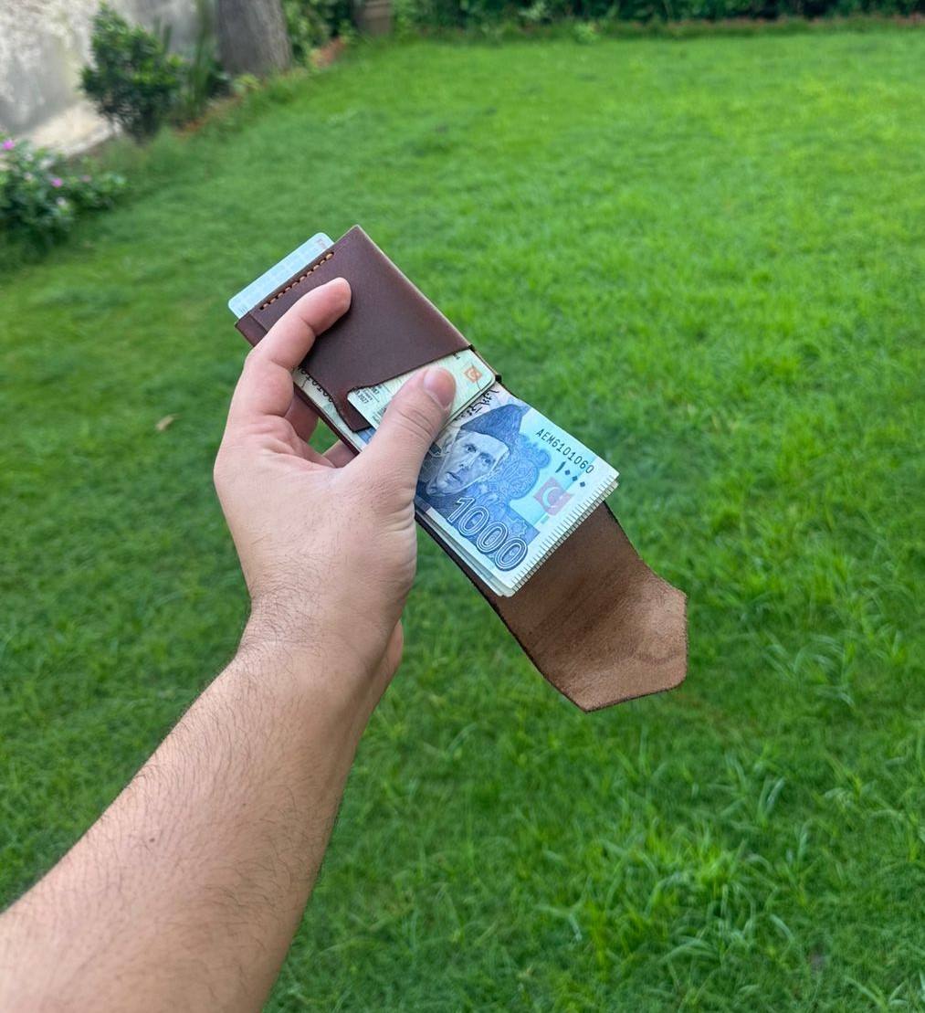 Handmade Leather Wallet Slim Card Holder - by Intezaar