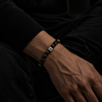 Black Obsidian Bead Accent Bracelet