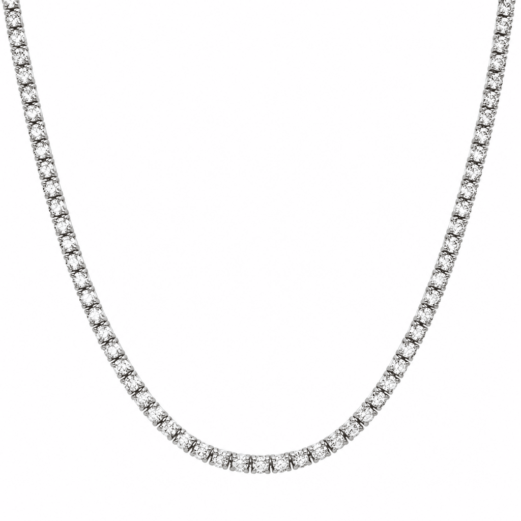 Limited Edition Silver Iced Tennis Chain