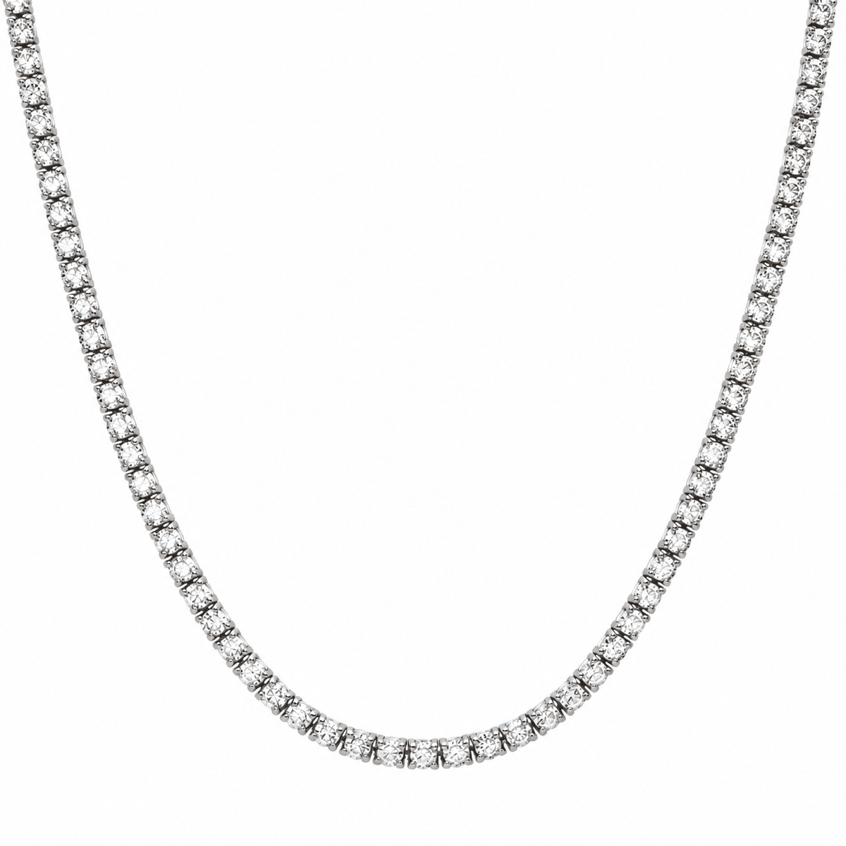 Limited Edition Silver Iced Tennis Chain