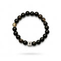 Black Obsidian Bead Accent Bracelet