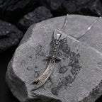 Antique Silver La-Fateh Zulfiqar Sword Engraved Pendant