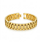 President Classic Golden Stainless Steel Bracelet