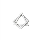 Silver Interlocking Geometric Triangle Pendant