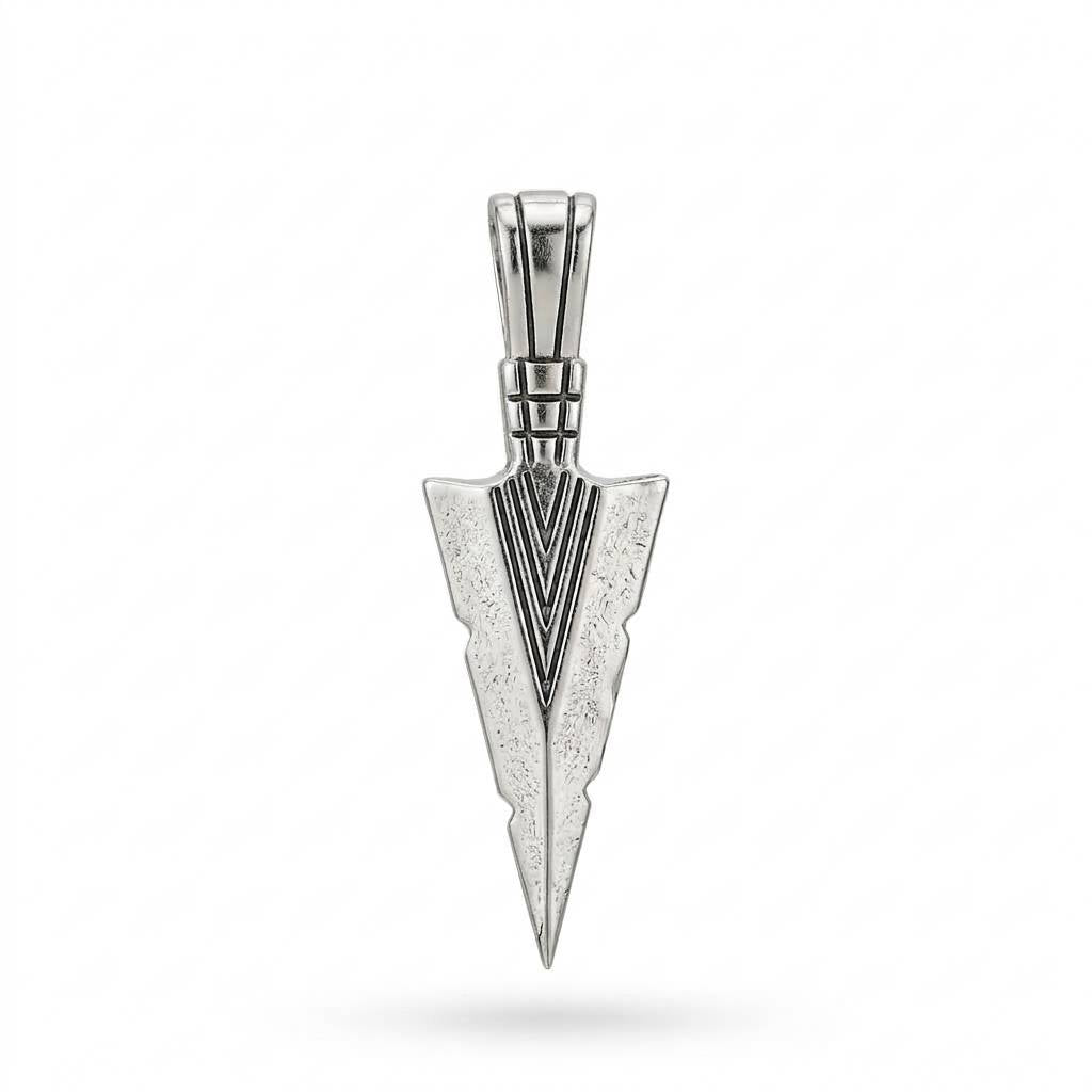 Silver Arrowhead Stainless Steel Pendant Chain