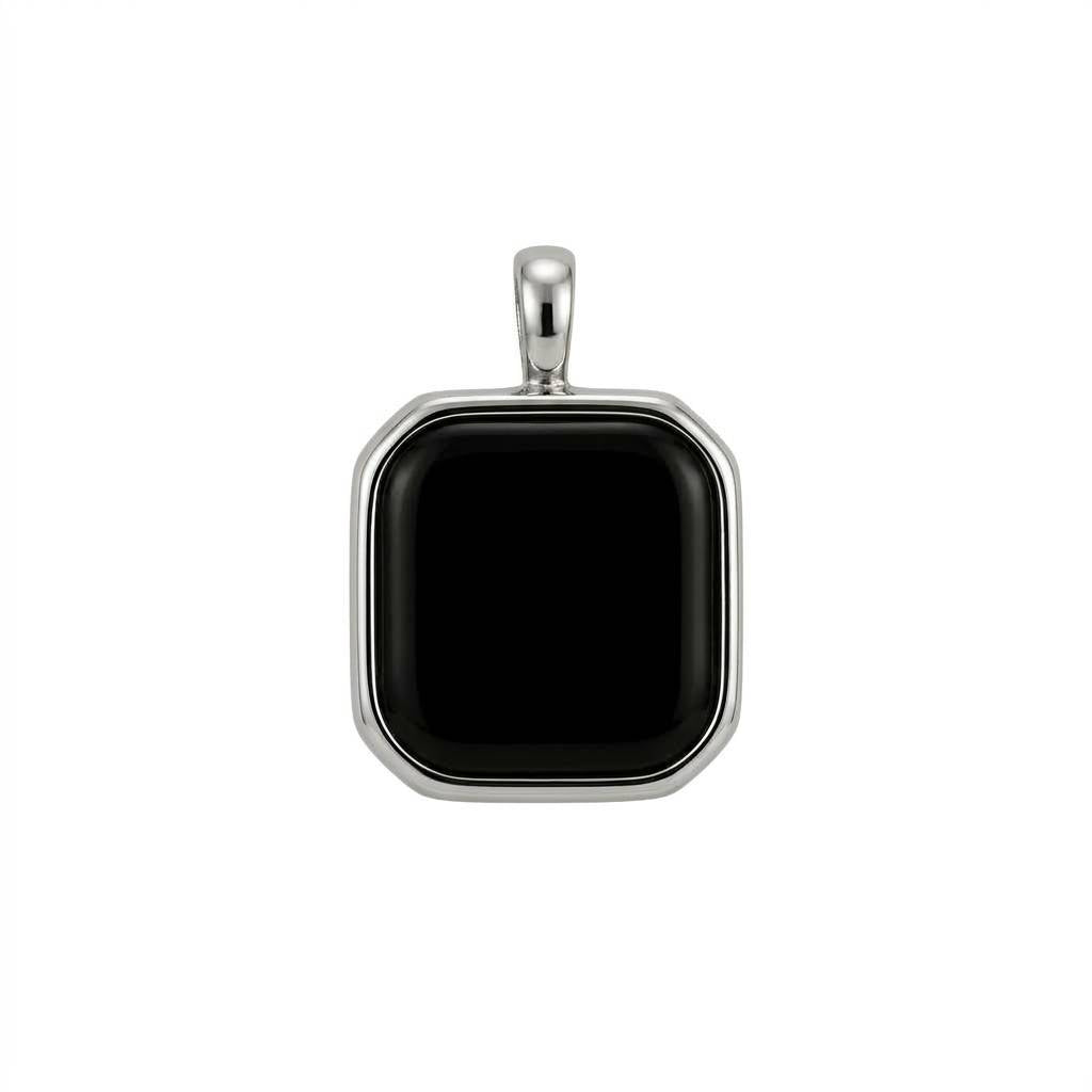 Minimalist All Square Epoxy Pendant Necklace