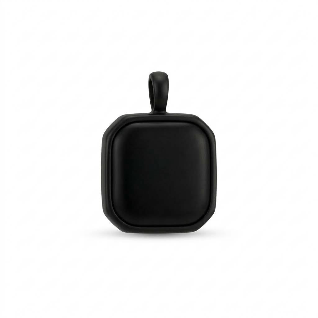 Minimalist All Square Epoxy Pendant Necklace