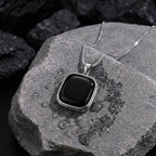 Minimalist All Square Epoxy Pendant Necklace