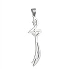 Minimalist Silver Zulfiqar Sword Calligraphy Pendant