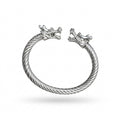 Dragon Head Silver Stainless Steel Cuff Bracelet