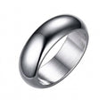 Rhodium Plated Solid Titanium Classic Silver Band