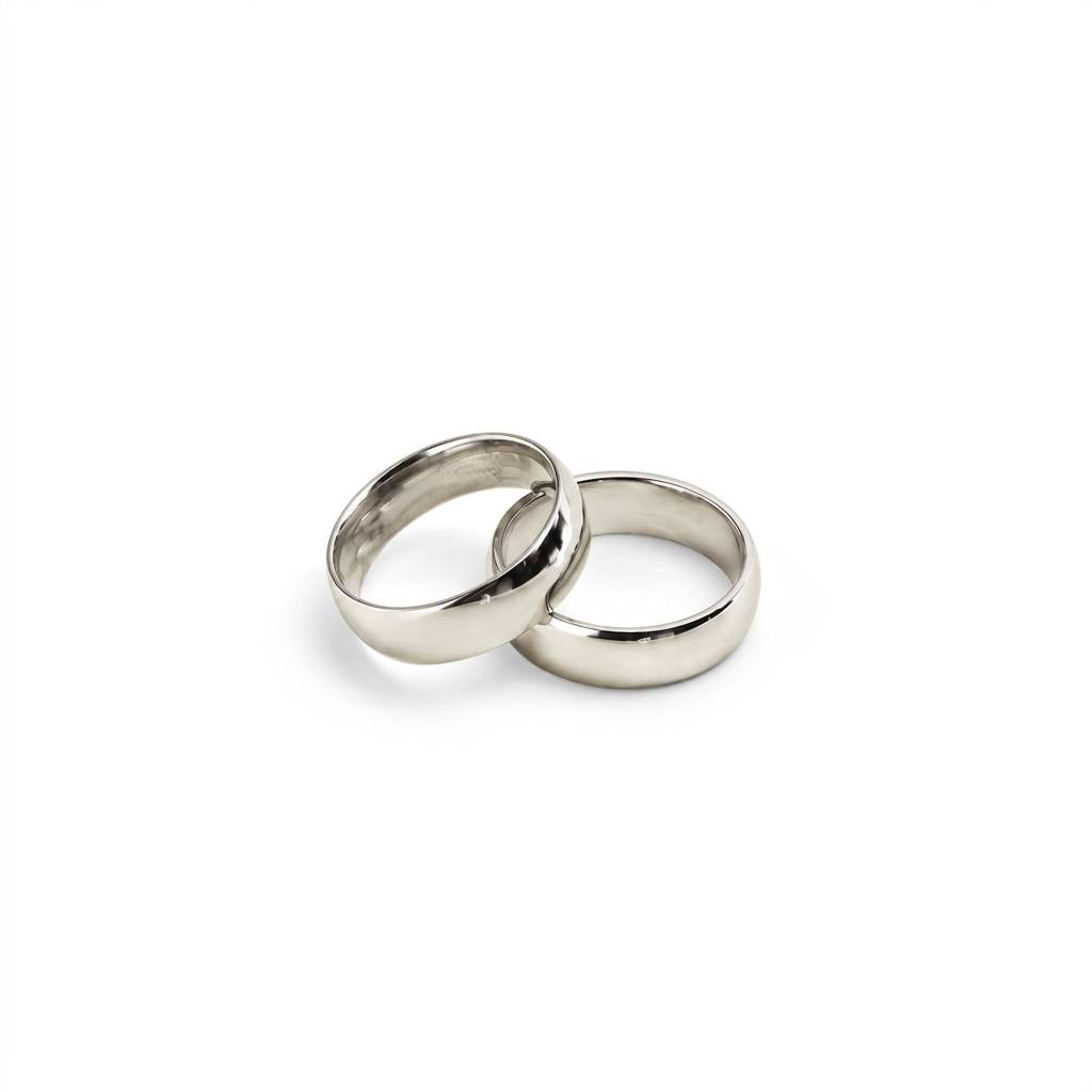 Minimal High Polish Silver Band Ring