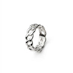 Polished Silver Cuban Curb Chain Ring