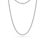 Minimalist Silver Thin Micro Curb Link Chain
