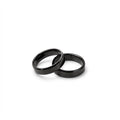 Minimal Brushed Matte Black Band Ring