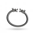 Dragon Head Black Stainless Steel Cuff Bracelet