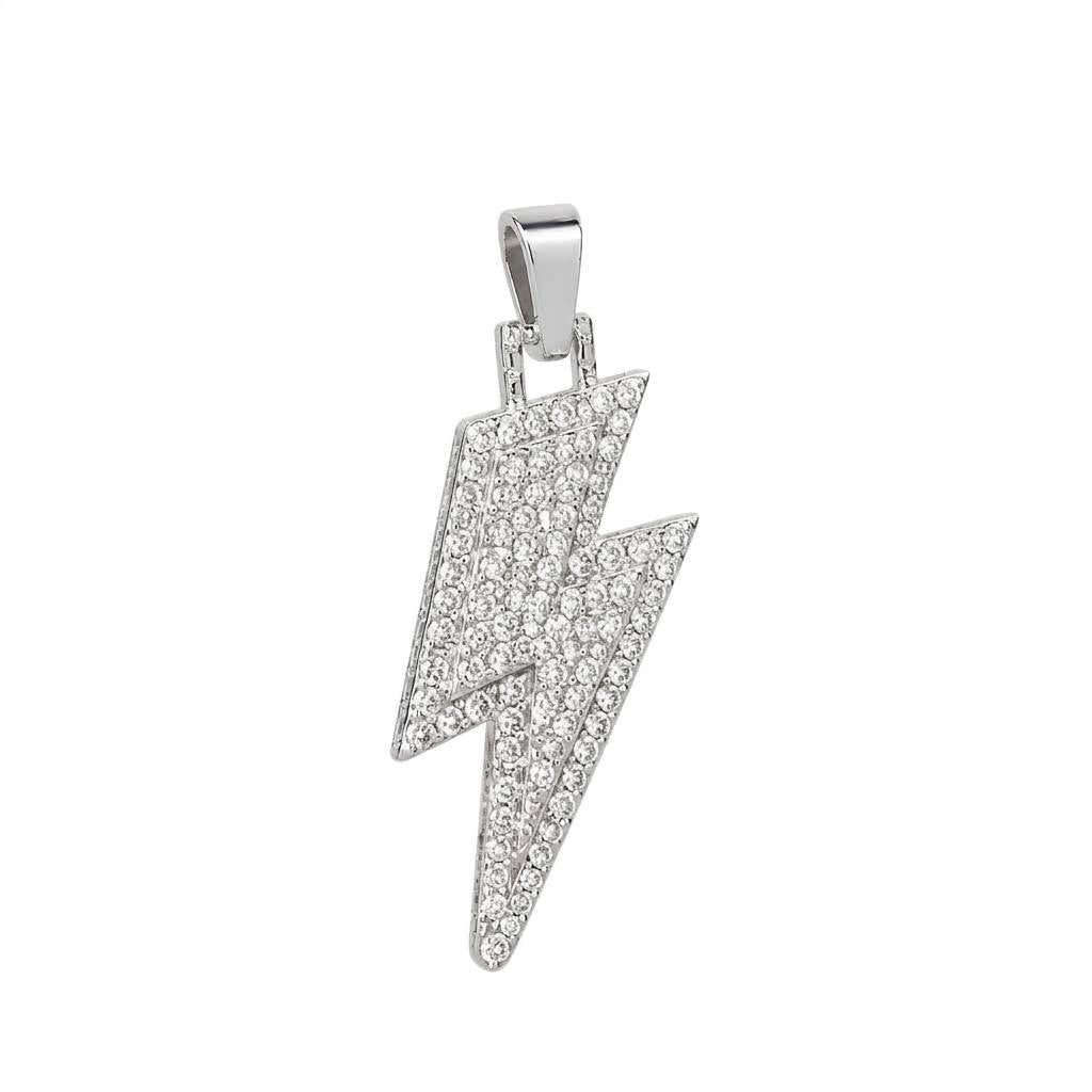 Flash Lightning Silver Pendant Chain