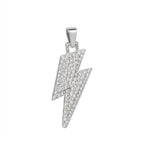 Flash Lightning Silver Pendant Chain